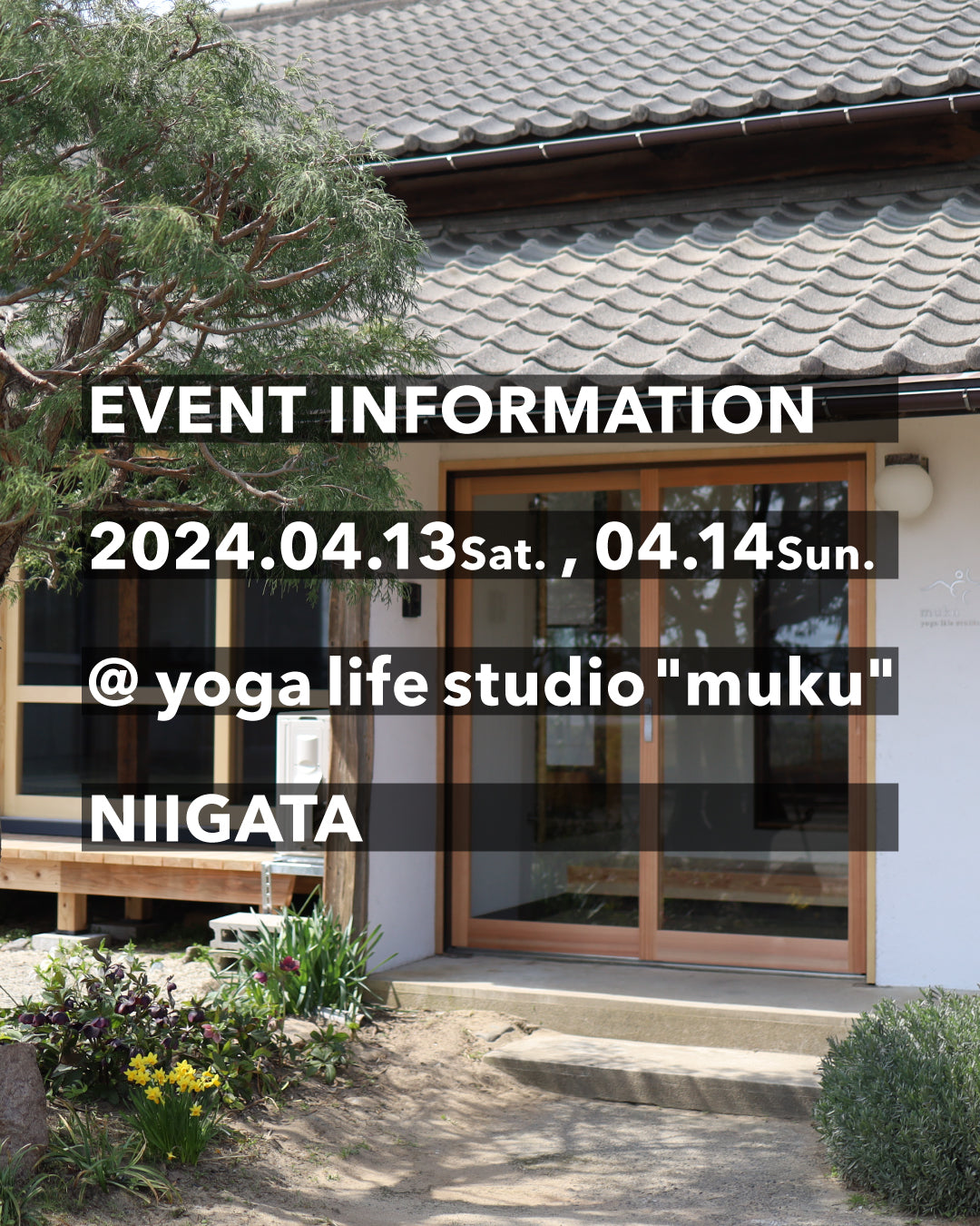 4/13-14  新潟  yoga life studio"muku"のオープンイベントにて KAIHŌ SOCKS POP UP STORE開催